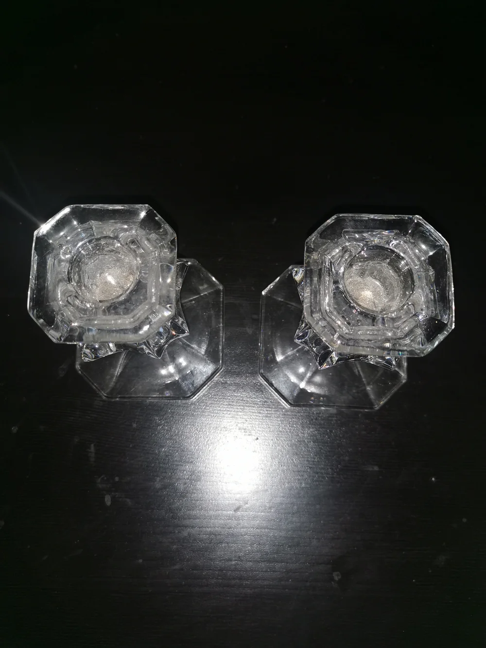 Vintage Pair of Gorham Germany Heavy Full Lead Crystal 4